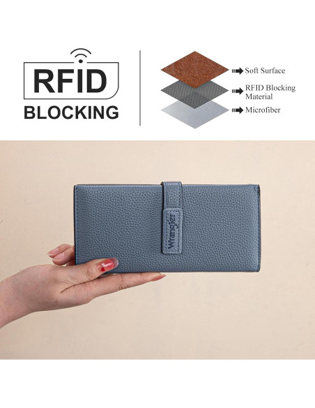 Cartera Bifold para Mujeres X Wrangler con Bloqueo RFID 19.8x9.1cm Cartera Bifold para Mujeres X Wrangler con Bloqueo RFID 19.8x9.1cm