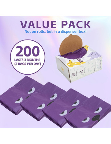 Bolsas de Poop para Perro Watreeco 200 Cuento Aromatizadas
