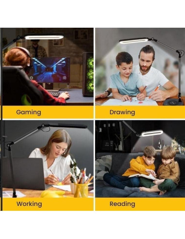 Lámpara de Escritorio LED OTUS con Cargador Inalámbrico 10W