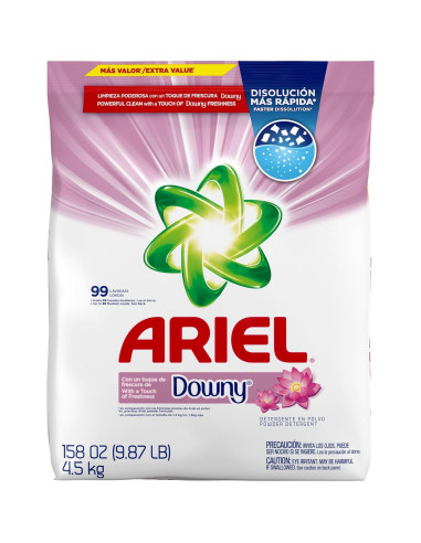 Detergente en Polvo Ariel con Downy 4.48 kg - 99 Cargas