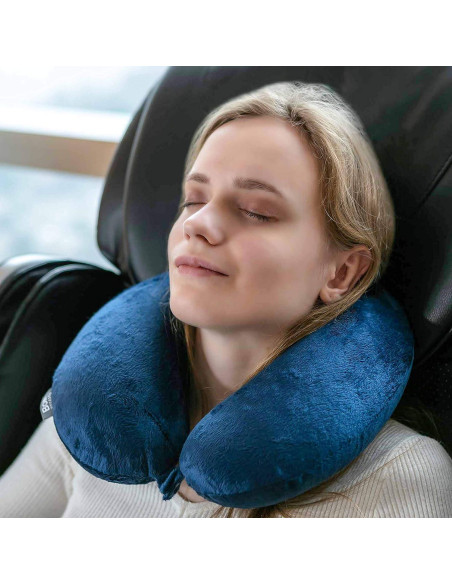 Almohada de Viaje GLOBETROTTER Espuma Viscoelástica Azul Marino Almohada de Viaje GLOBETROTTER Espuma Viscoelástica Azul Marino