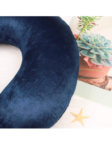 Almohada de Viaje GLOBETROTTER Espuma Viscoelástica Azul Marino