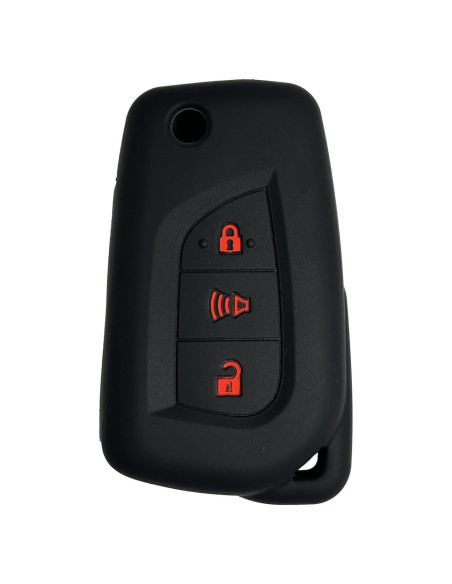 Cubierta de Llave de Silicona Toyota 3 Botones WeemeeLuv Negro Cubierta de Llave de Silicona Toyota 3 Botones WeemeeLuv Negro