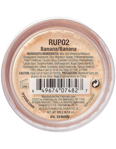 Polvo iluminador vegano Ruby Kisses Instant Bake 3.4g - Color Banana