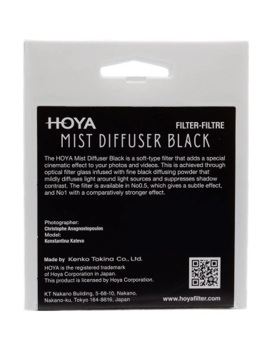 Filtro Difusor Hoya 49mm Mist No. 0.5 - Efecto Suave para Retratos