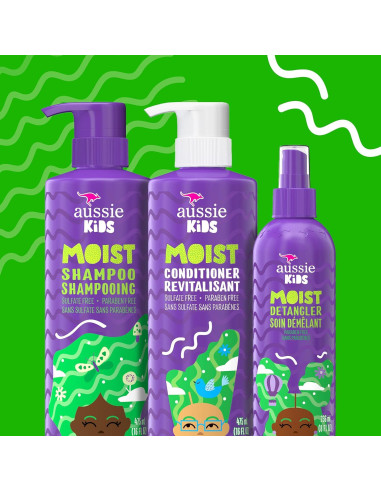 Spray Desenredante Hidratante Aussie Kids 236.6 ml - Paquete de 3