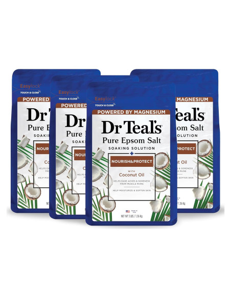 Sal de Epsom Dr Teal's con Aceite de Coco 1.36 kg - Relajante Sal de Epsom Dr Teal's con Aceite de Coco 1.36 kg - Relajante