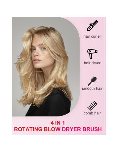 Cepillo Secador de Cabello Rotatorio WEEYUM 3 en 1 38mm 50mm
