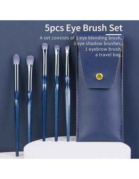 Juego de Brochas de Maquillaje para Ojos ENZO KEN Azul Diamante Juego de Brochas de Maquillaje para Ojos ENZO KEN Azul Diamante