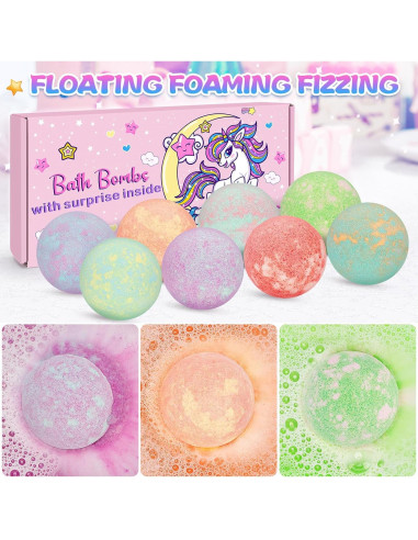 Bombas de baño Duchong con juguetes sorpresa - 8 piezas para niñas