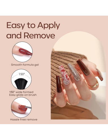 Kit de Esmalte en Gel Modelones 6 Colores Tonos Nude