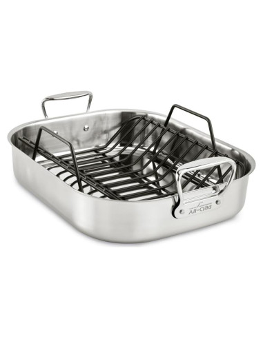 Asador de Acero Inoxidable All-Clad 33x41 cm con Rejilla