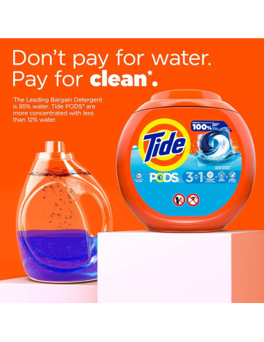 Tide PODS Jabón Detergente para Ropa 112 unidades Brisa Limpia