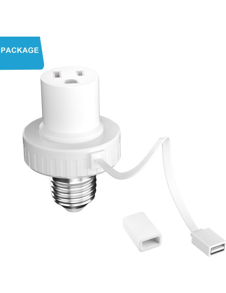 Adaptador de Enchufe Socket de Luz UYODM E26 con USB 5V 2A Adaptador de Enchufe Socket de Luz UYODM E26 con USB 5V 2A