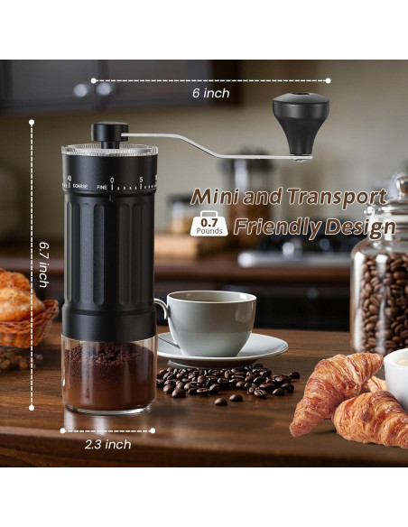 Molino de Café Manual EZLucky 40 Ajustes 30g Cerámica Molino de Café Manual EZLucky 40 Ajustes 30g Cerámica