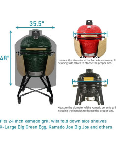 Cubierta para Parrilla Cerámica XL Big Green Egg Westeco 90 cm 2