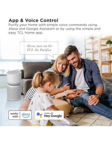 Purificador de Aire TCL Breeva A3 H13 5 Etapas Control App Voz
