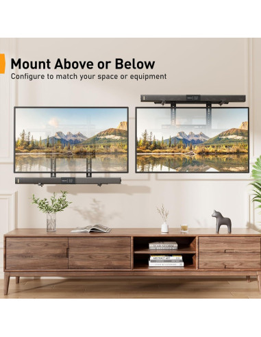 Soporte de Barra de Sonido Perlegear PGSM03B Ajustable 6.8 kg