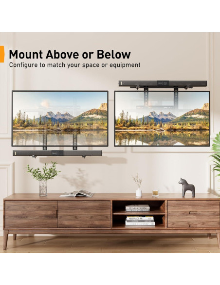 Soporte de Barra de Sonido Perlegear PGSM03B Ajustable 6.8 kg Soporte de Barra de Sonido Perlegear PGSM03B Ajustable 6.8 kg