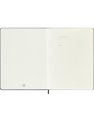 Cuaderno Moleskine Clásico Tapa Dura XL Rayado Azul 192 Páginas