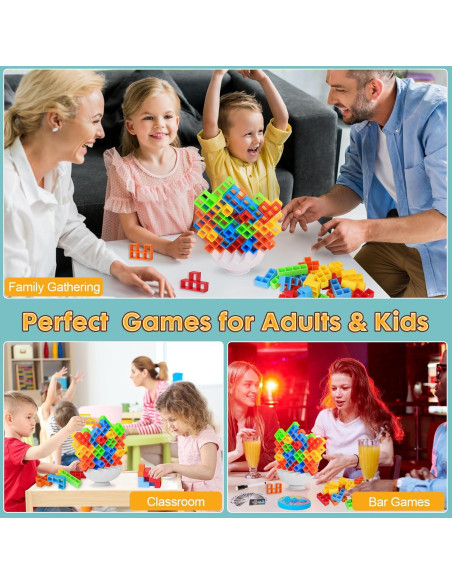 Juego de Apilamiento Tetra Tower Abigio 70 Piezas 3D Juego de Apilamiento Tetra Tower Abigio 70 Piezas 3D