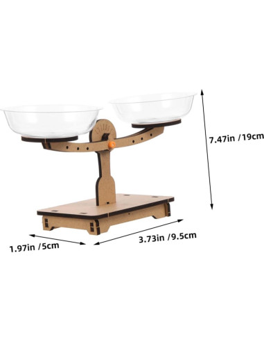 Escala de Equilibrio de Madera Veemoon 19x9.5 cm 2 Pcs