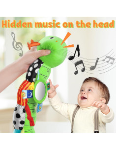 LIGHTDESIRE Oruga Musical para Bebés Verde Hierba 0-12 Meses 2