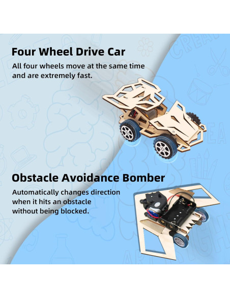 Kits STEM 2 en 1 CUQI para Niños 8-12 Años - Coche y Bombardero Kits STEM 2 en 1 CUQI para Niños 8-12 Años - Coche y Bombardero