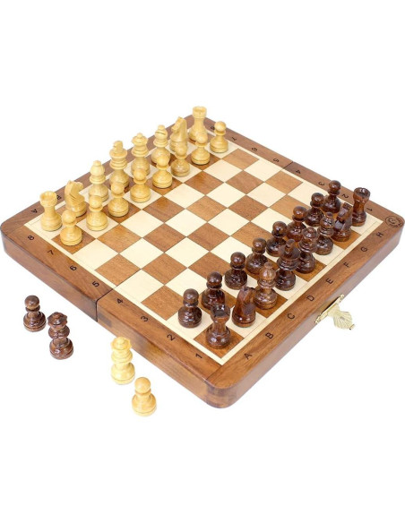 Juego de Ajedrez de Viaje Plegable Magnético Casa de Ajedrez 20.32 cm Juego de Ajedrez de Viaje Plegable Magnético Casa de Ajedrez 20.32 cm