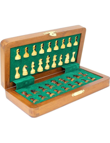 Juego de Ajedrez de Viaje Plegable Magnético Casa de Ajedrez 20.32 cm