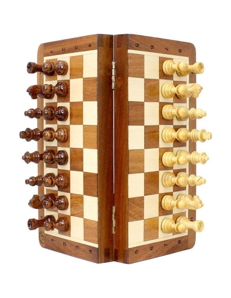 Juego de Ajedrez de Viaje Plegable Magnético Casa de Ajedrez 20.32 cm Juego de Ajedrez de Viaje Plegable Magnético Casa de Ajedrez 20.32 cm