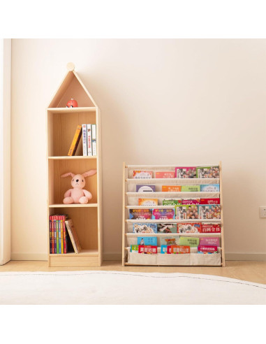 Estantería de Madera para Niños ChubanCraft 6 Niveles 75x30x79cm