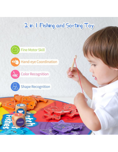 Juguete Montessori Smartwo de Madera para Niños 1-3 Años