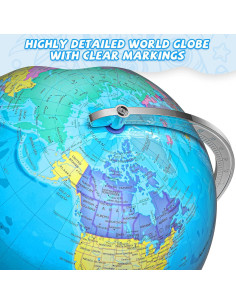 Globo Terráqueo Iluminado 30.48 cm Voxelure con Base Metálica 2