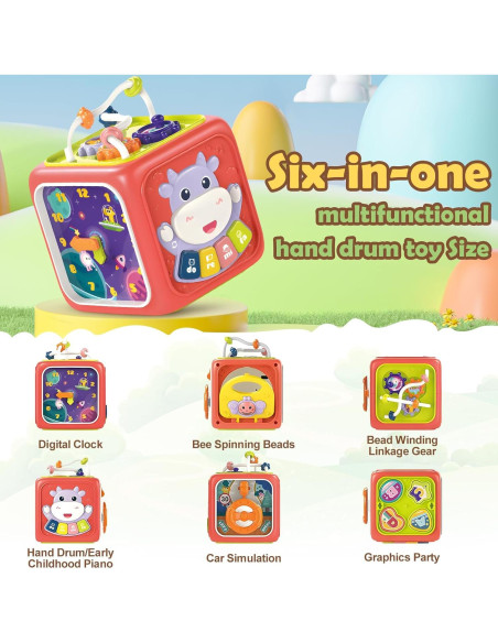 Cubo de Actividad Montessori HatchHaven 6 en 1 para 18m+ Cubo de Actividad Montessori HatchHaven 6 en 1 para 18m+