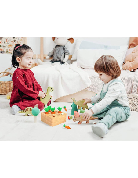 Juguetes Montessori RECHIATO Zanahoria Madera 1-5 Años Juguetes Montessori RECHIATO Zanahoria Madera 1-5 Años