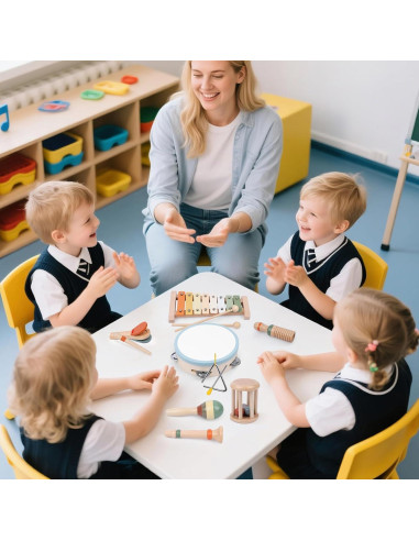 Juego de Instrumentos Musicales Montessori Uhqajd 8 en 1
