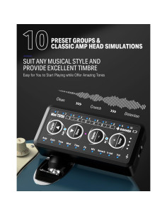 Amplificador de Auriculares Donner Mini Turbo 10 Efectos USB 2