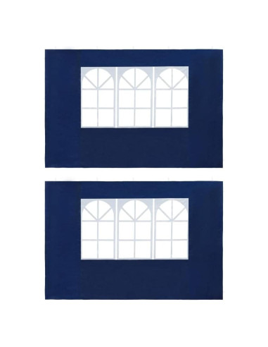 Pared Lateral de Carpa de Fiesta FUDUGEHMIOFWFJJ 3x1.95m Azul