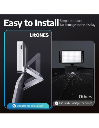 Luz de Videoconferencia Portátil LitONES S3-T, 30 Modos, 3200mAh