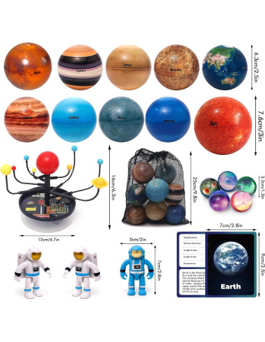 Juguetes del Sistema Solar FUNCREVITY - Pelotas y Tarjetas Educativas