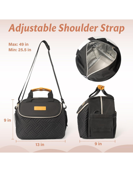 Bolsa para Extractor de Leche CarryWise Negra 6 Botellas Bolsa para Extractor de Leche CarryWise Negra 6 Botellas