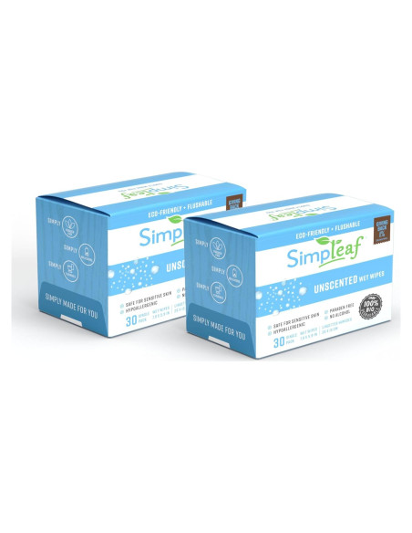 Toallitas Húmedas Desechables Simpleaf Aloe Vera 60 Cuentas Toallitas Húmedas Desechables Simpleaf Aloe Vera 60 Cuentas