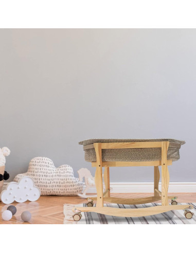 Soporte Mecedor para Cesta de Bebé ECOADE - Madera Natural