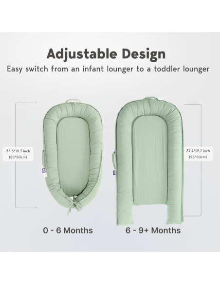 Sofá para Bebés CooCooBaby 100% Algodón Transpirable Verde Sofá para Bebés CooCooBaby 100% Algodón Transpirable Verde