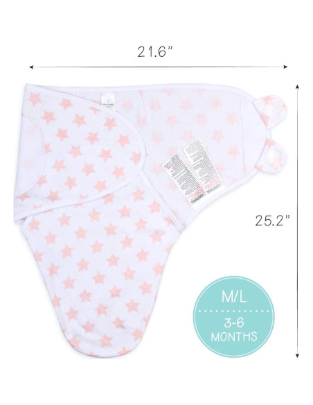 Juego de mantas swaddle The Peanutshell 3 unidades floral rosa Juego de mantas swaddle The Peanutshell 3 unidades floral rosa