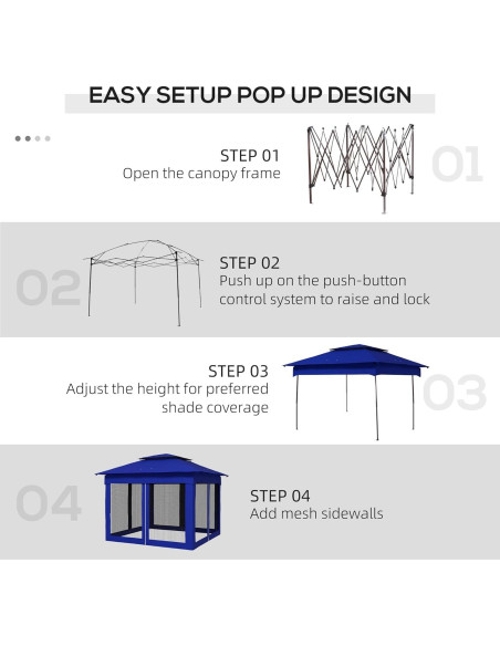 Carpa Plegable Havemies 3x3m Azul con Red Desmontable Carpa Plegable Havemies 3x3m Azul con Red Desmontable