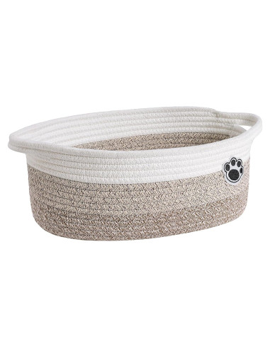Cesta de Almacenamiento Tejida HiChen 30.5x20.3x12.7cm Marrón