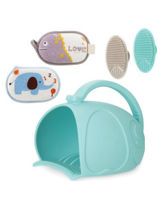 Taza de Enjuague para Bebés PandaEar 1200ml Silicona Azul