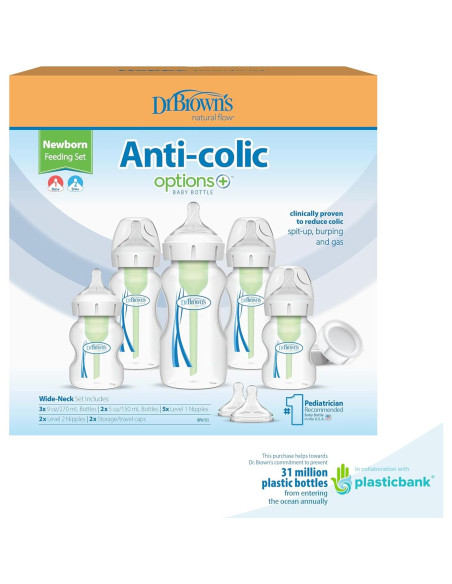 Juego de Alimentación para Bebés Dr. Brown's Anti-Cólico 5 Biberones Juego de Alimentación para Bebés Dr. Brown's Anti-Cólico 5 Biberones